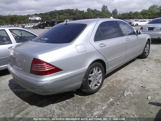 WDBNG70J23A327158 - 2003 MERCEDES-BENZ S 430 SILVER photo 4