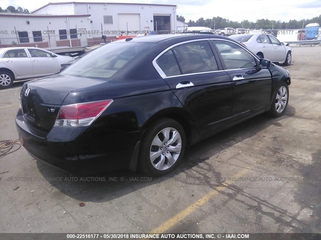 1HGCP36808A031523 - 2008 HONDA ACCORD EXL BLACK photo 4