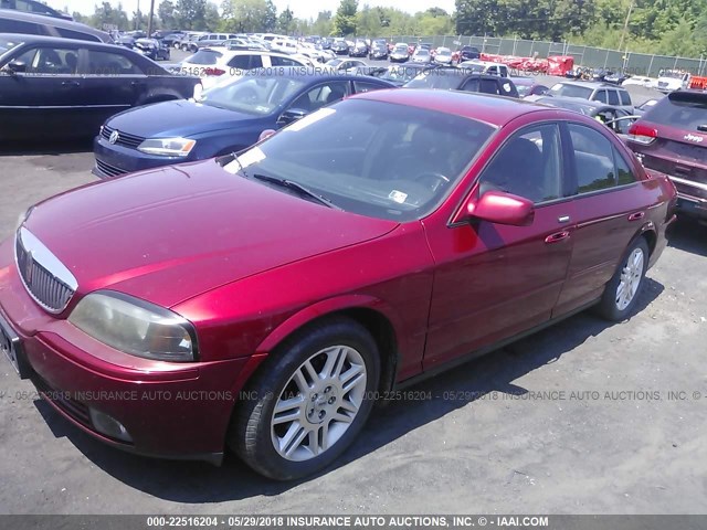 1LNHM87A34Y660959 - 2004 LINCOLN LS BURGUNDY photo 2