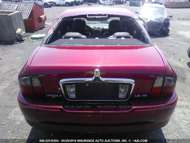 1LNHM87A34Y660959 - 2004 LINCOLN LS BURGUNDY photo 6