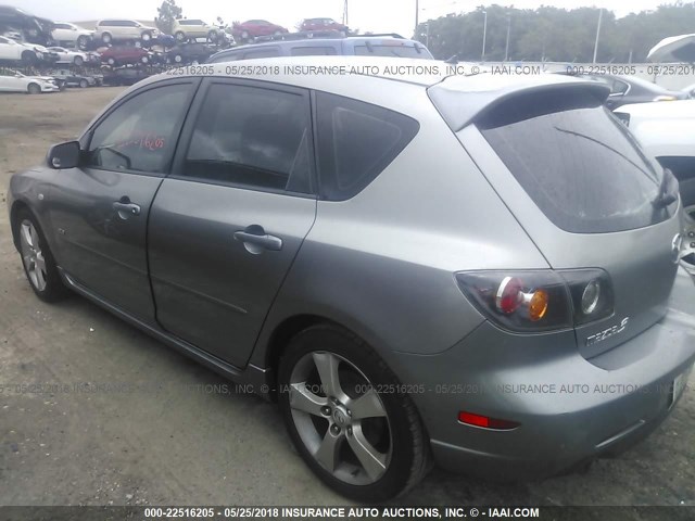 JM1BK343051293845 - 2005 MAZDA 3 HATCHBACK GRAY photo 3