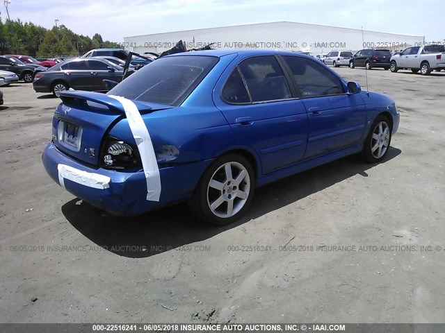 3N1AB51D85L476667 - 2005 NISSAN SENTRA SE-R SPEC V BLUE photo 4