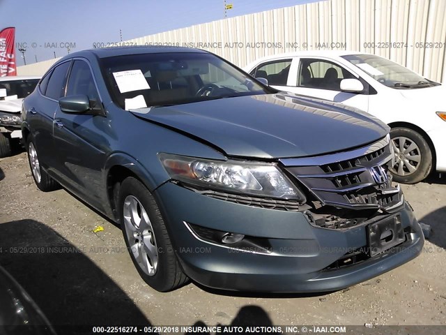 5J6TF1H57AL010732 - 2010 HONDA ACCORD CROSSTOUR EXL GREEN photo 1