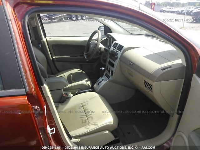 1B3HE78K37D257435 - 2007 DODGE CALIBER R/T ORANGE photo 5