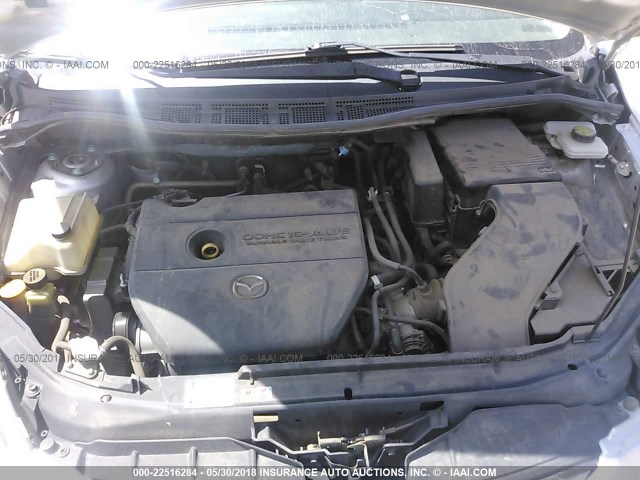 JM1CR293780300304 - 2008 MAZDA 5 SILVER photo 10