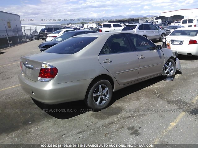4T1BE32K35U415657 - 2005 TOYOTA CAMRY LE/XLE/SE ოქროსფერი ფოტო 4