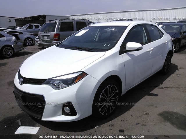 5YFBURHE2GP535400 - 2016 TOYOTA COROLLA L/LE/LE PLS/PRM/S/S PLS WHITE photo 2