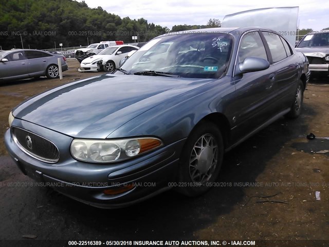 1G4HR54K3YU309348 - 2000 BUICK LESABRE LIMITED BLUE photo 2