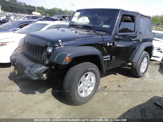 1J4AA2D19BL602388 - 2011 JEEP WRANGLER SPORT BLACK photo 2