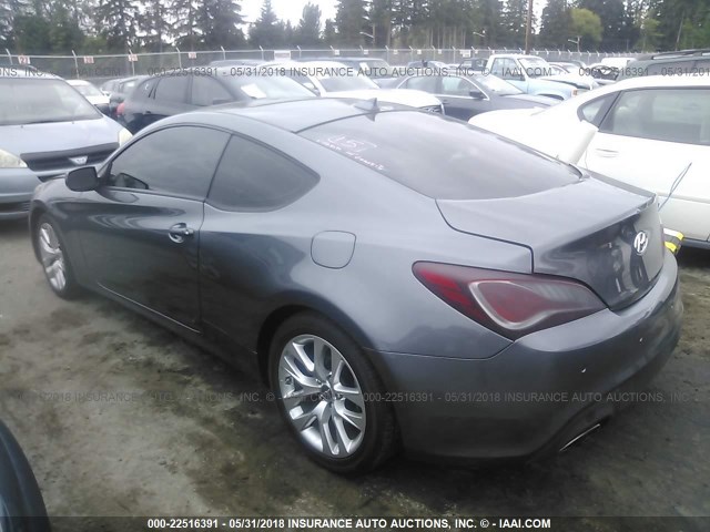 KMHHT6KD6EU113735 - 2014 HYUNDAI GENESIS COUPE 2.0T GRAY photo 3