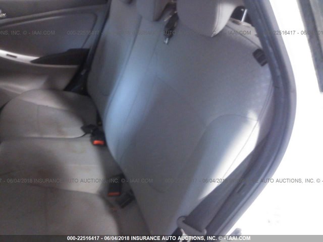 KMHCU5AEXCU037350 - 2012 HYUNDAI ACCENT GLS/GS/SE WHITE photo 8