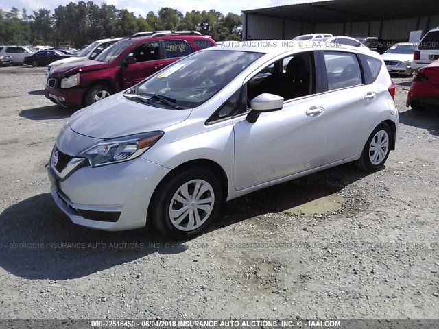 3N1CE2CP3HL380892 - 2017 NISSAN VERSA NOTE S/S PLUS/SV/SL/SR SILVER photo 2