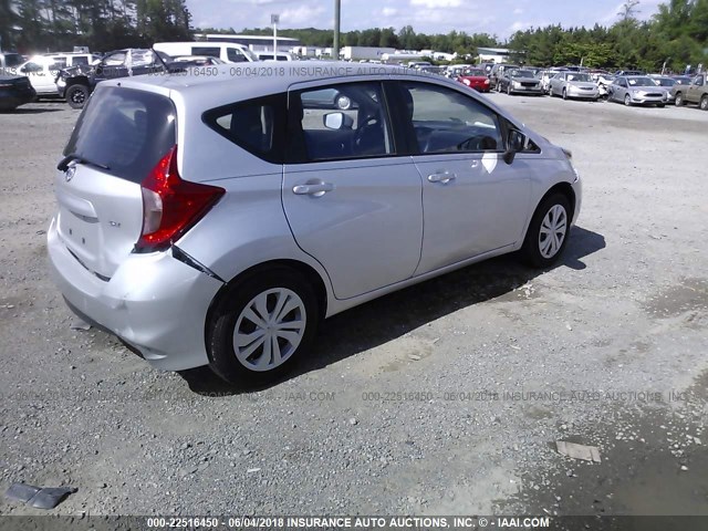 3N1CE2CP3HL380892 - 2017 NISSAN VERSA NOTE S/S PLUS/SV/SL/SR SILVER photo 4