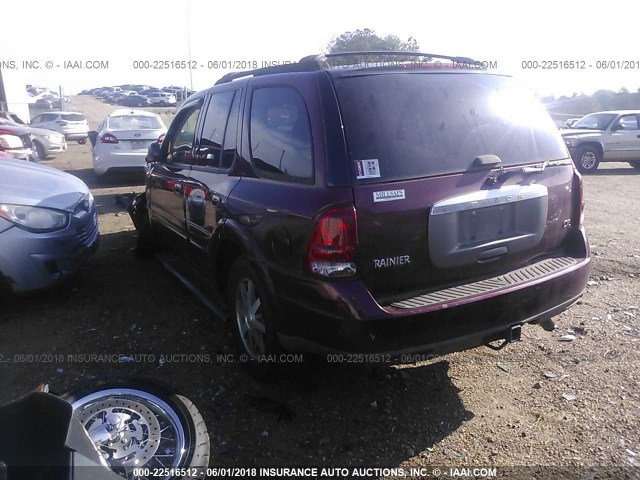 5GADS13S442428597 - 2004 BUICK RAINIER CXL MAROON photo 3