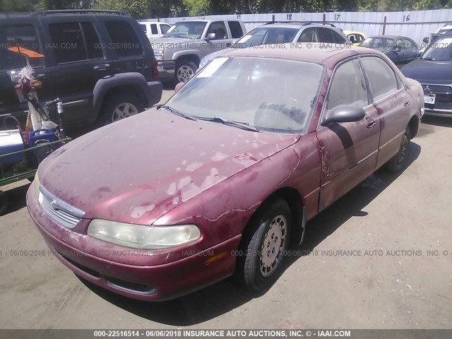 1YVGE22C0T5572268 - 1996 MAZDA 626 DX/LX MAROON photo 2