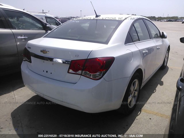 1G1PC5SB3D7107910 - 2013 CHEVROLET CRUZE LT WHITE photo 4