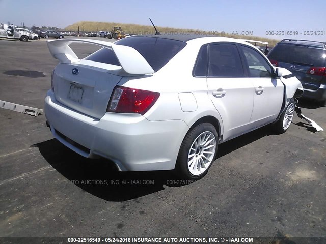 JF1GV7E68DG034406 - 2013 SUBARU IMPREZA WRX WHITE photo 4