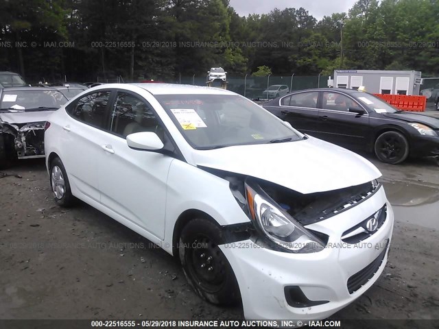 KMHCT4AE4DU485355 - 2013 HYUNDAI ACCENT GLS/GS WHITE photo 1