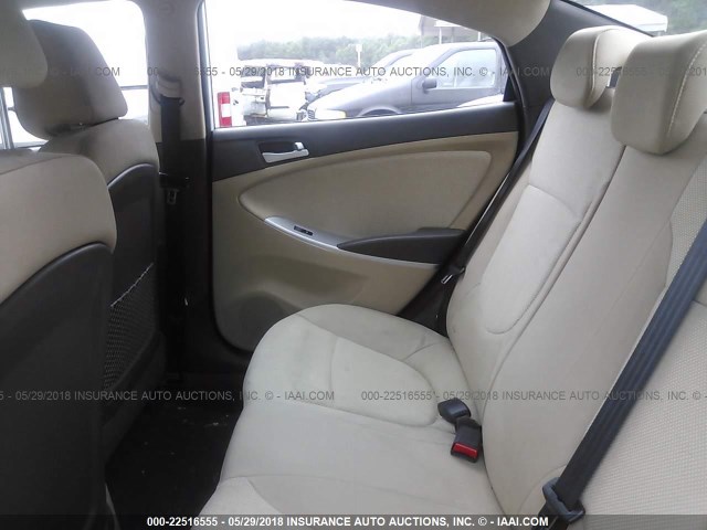 KMHCT4AE4DU485355 - 2013 HYUNDAI ACCENT GLS/GS WHITE photo 8