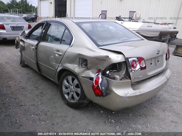 KNAGE124X65027897 - 2006 KIA OPTIMA LX/EX GOLD photo 3