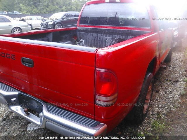 1B7HL2AN01S265054 - 2001 DODGE DAKOTA QUAD RED photo 4