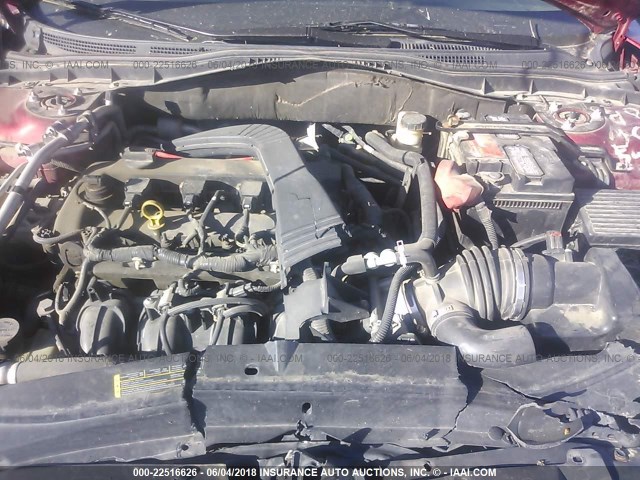 3FAFP06Z46R224463 - 2006 FORD FUSION S BURGUNDY photo 10