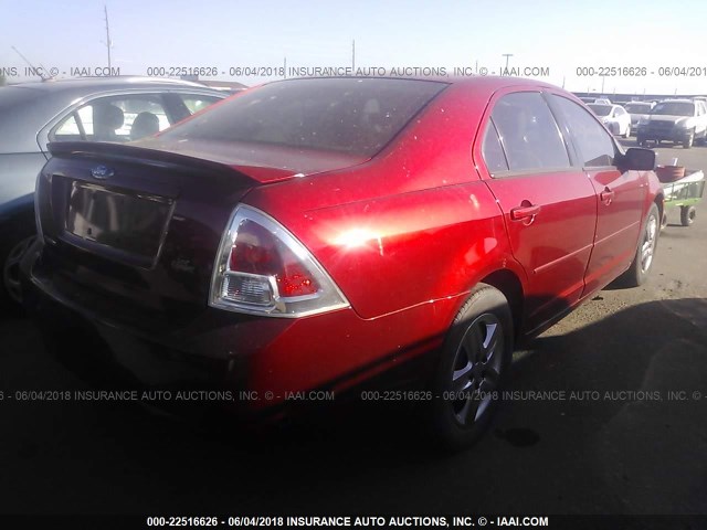 3FAFP06Z46R224463 - 2006 FORD FUSION S BURGUNDY photo 4