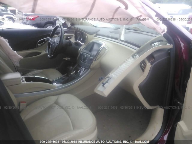 1G4GE5EV5AF173511 - 2010 BUICK LACROSSE CXS RED photo 5