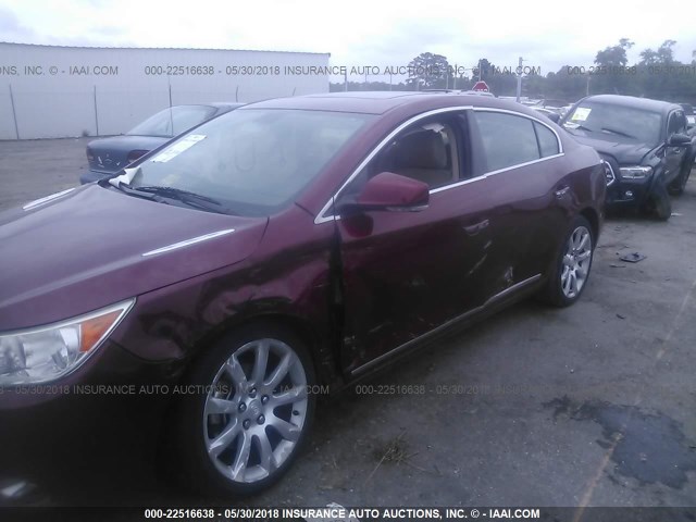 1G4GE5EV5AF173511 - 2010 BUICK LACROSSE CXS RED photo 6