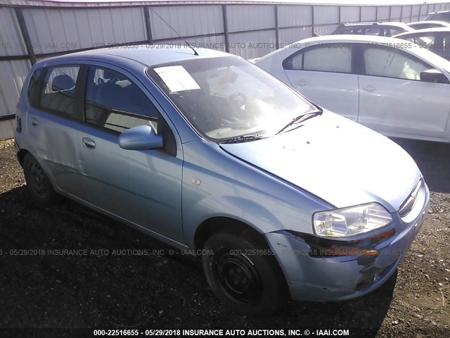 KL1TD62685B470821 - 2005 CHEVROLET AVEO LS Light Blue photo 1