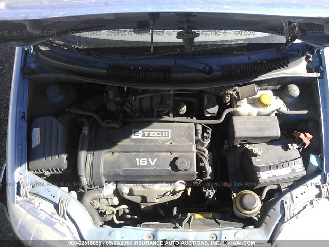 KL1TD62685B470821 - 2005 CHEVROLET AVEO LS Light Blue photo 10