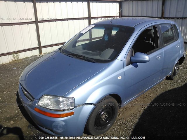 KL1TD62685B470821 - 2005 CHEVROLET AVEO LS Light Blue photo 2