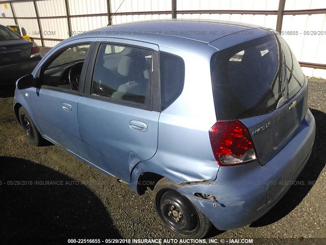 KL1TD62685B470821 - 2005 CHEVROLET AVEO LS Light Blue photo 3