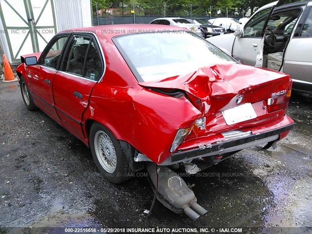 WBAHE5325SGA65158 - 1995 BMW 540 I RED photo 3