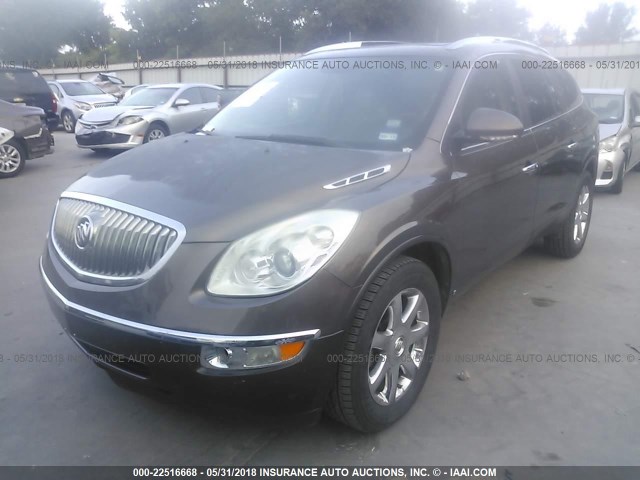 5GAEV23798J100410 - 2008 BUICK ENCLAVE CXL BROWN photo 2