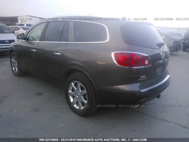 5GAEV23798J100410 - 2008 BUICK ENCLAVE CXL BROWN photo 3