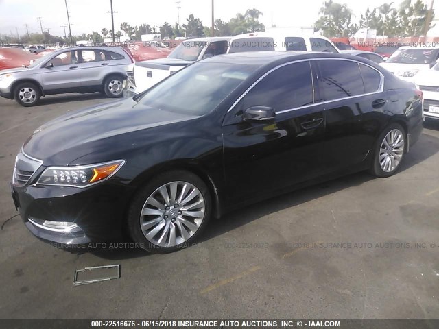 JH4KC1F96EC005851 - 2014 ACURA RLX ADVANCE BLACK photo 2