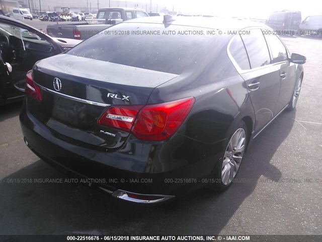 JH4KC1F96EC005851 - 2014 ACURA RLX ADVANCE BLACK photo 4