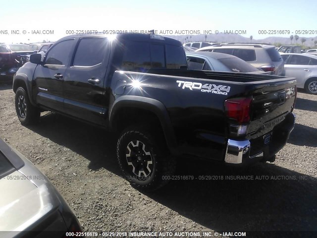 3TMCZ5AN0GM031444 - 2016 TOYOTA TACOMA DBL CAB/SR/SR5/TRD SPT/OR BLACK photo 3