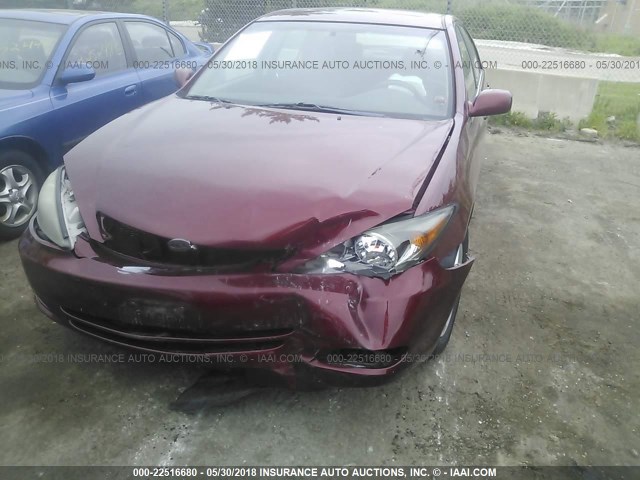 4T1BE32K44U330597 - 2004 TOYOTA CAMRY LE/XLE/SE 勃艮第红 照片 6