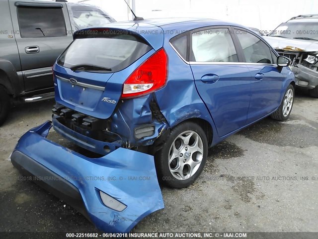 3FADP4FJXBM148487 - 2011 FORD FIESTA SES BLUE photo 4