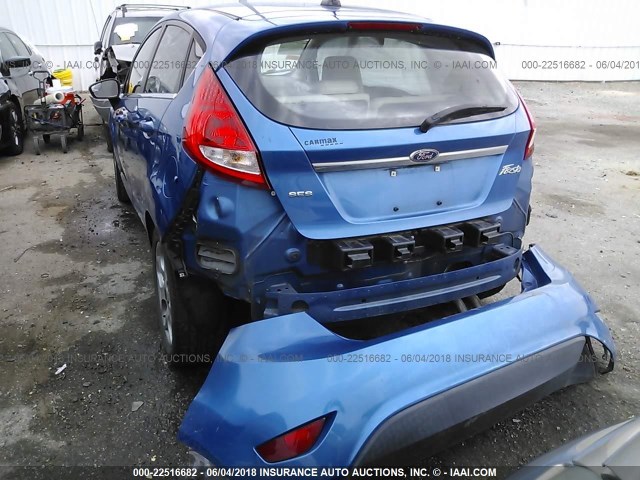 3FADP4FJXBM148487 - 2011 FORD FIESTA SES BLUE photo 6