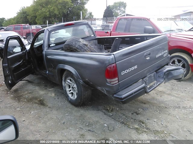 1D7FL16K84S595101 - 2004 DODGE DAKOTA SXT GRAY photo 3