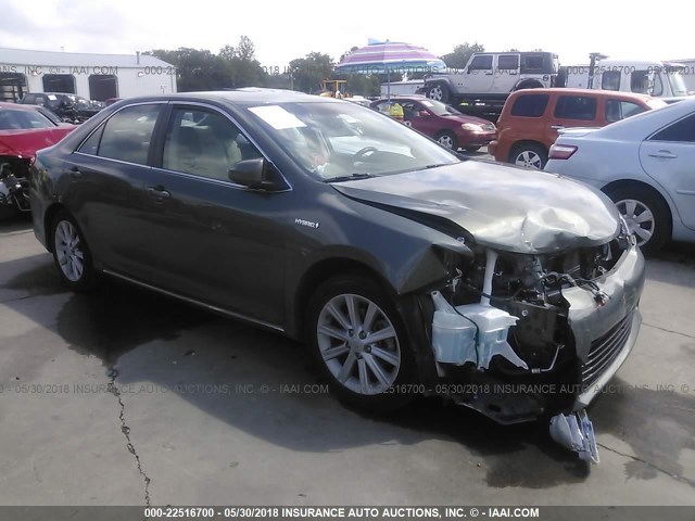 4T1BD1FKXDU066996 - 2013 TOYOTA CAMRY HYBRID/LE/XLE 绿色 照片 1