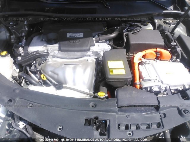 4T1BD1FKXDU066996 - 2013 TOYOTA CAMRY HYBRID/LE/XLE 绿色 照片 10