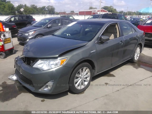 4T1BD1FKXDU066996 - 2013 TOYOTA CAMRY HYBRID/LE/XLE 绿色 照片 2