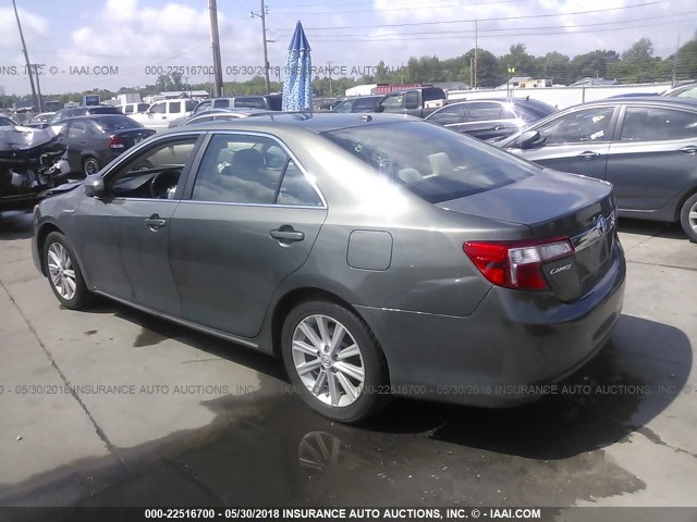 4T1BD1FKXDU066996 - 2013 TOYOTA CAMRY HYBRID/LE/XLE 绿色 照片 3