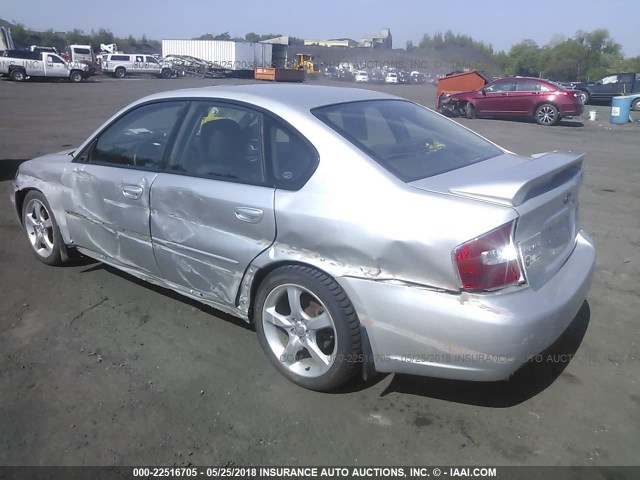 4S3BL626267218347 - 2006 SUBARU LEGACY 2.5I LIMITED SILVER photo 3