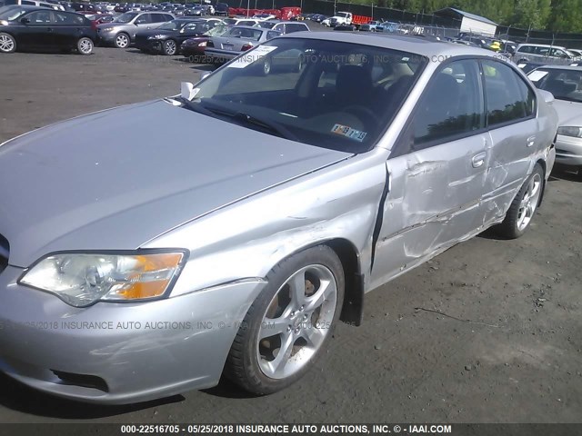 4S3BL626267218347 - 2006 SUBARU LEGACY 2.5I LIMITED SILVER photo 6