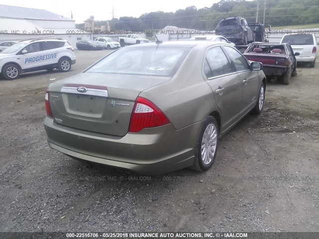 3FADP0L37CR223004 - 2012 FORD FUSION HYBRID GREEN photo 4